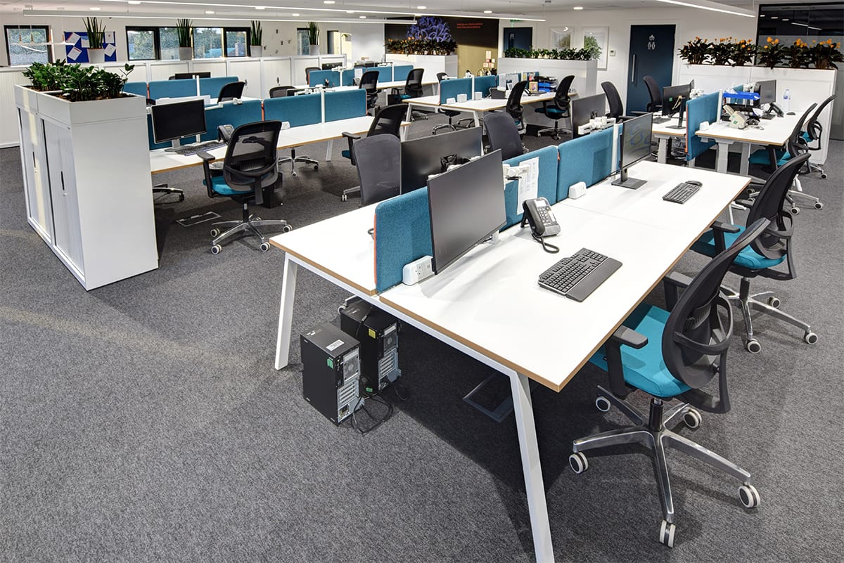 Office desking and task chairs