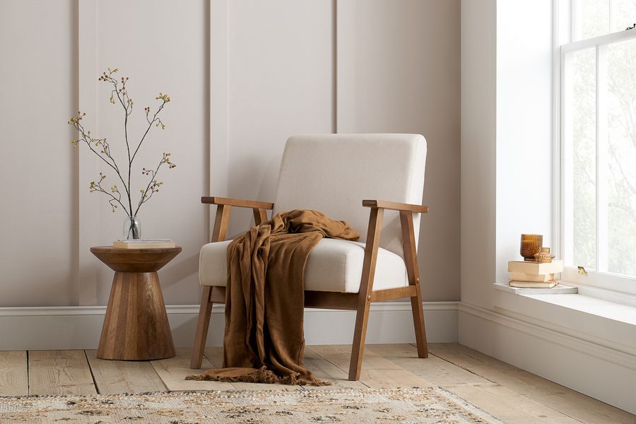 ELLACCRO Ellwood Chair Oak RS With Throw